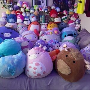 Squishmallows Pastel Plush Collection - Purple Pink Blue Brown